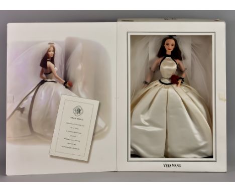Six Mattel Barbie Designer Dolls, compeising - two "Vera Wang" Serial No. 19788, 23027, "Givenchy", Serial No. 24635, "Hanae 