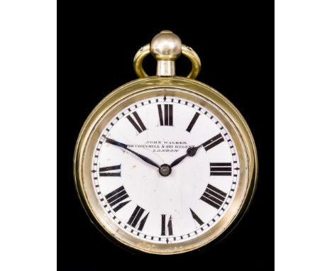 A Plated Cased "Windsor Coach" Goliath Pocket Watch,&nbsp;Victorian,&nbsp;by John Walker, 68 Cornhill &amp; 230 Regent St. Lo