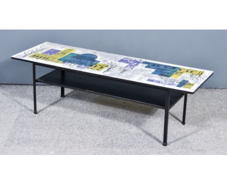 John Piper (1903-1992) for Terence Conran London - A mid Century London Skyline coffee table, the composite laminate top feat