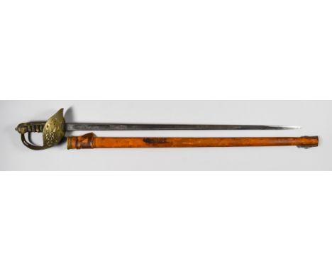 An Officer's Dress Sword, George V,&nbsp;by Wilkinson Sword, serial number:1445, 32ins bright steel blade, etched with Royal 