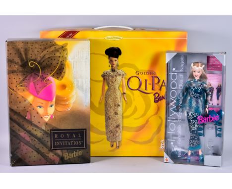 Eight Mattel Barbie Dolls, comprising - "Golden Oi-Pao, 1998, Serial No. 20649, "Royal Invitation", 1993, Serial No. 10969, "