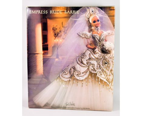 Mattel Barbie Doll, designed by Bob Mackie,&nbsp;"Empress Bride Barbie, 1992, Serial No. 4247-9993,&nbsp;Box corners rubbed a