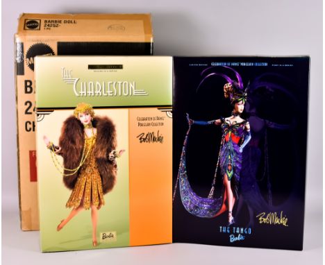 Two Mattel Dance Porcelain Barbie Dolls, designed by Bob Mackie, "The Charlestone", 2000, Serial No. 24252 and "The Tango" 19