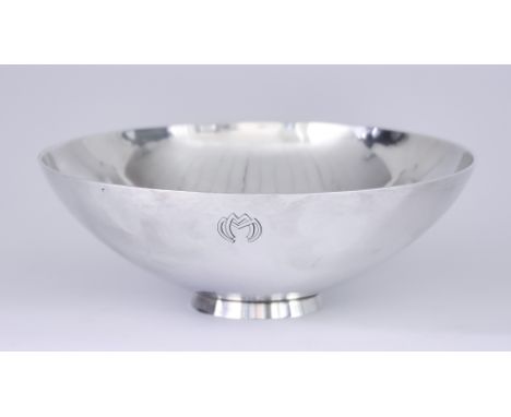 A 20th Century Danish Silver Circular Bowl, by Joha Rohde for Georg Jensen, stamped Dessin, Sterling, No. 529, the planished 