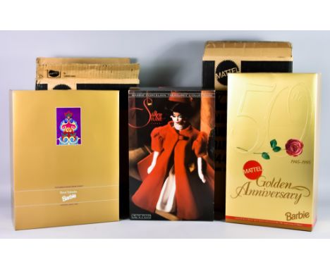 Three Mattel Barbie Dolls, comprising - "Silken Flame" 1962 Serial No. 1240, limited edition No 07059. "Royal Splendor", Seri