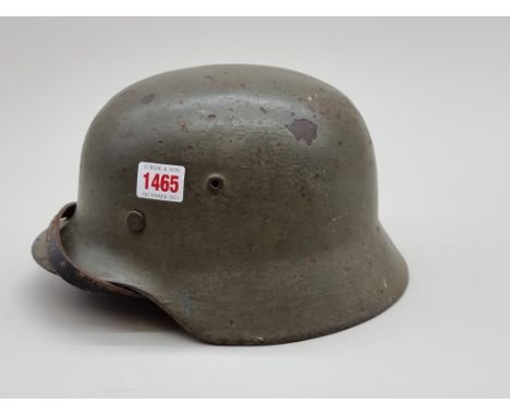 A World War II German M-35 helmet.&nbsp; 