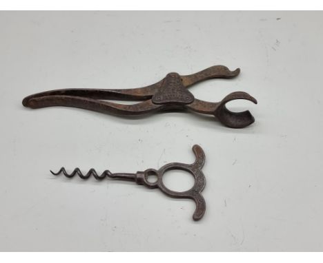 A Victorian Lund patent 'The Lever Signet' corkscrew. 