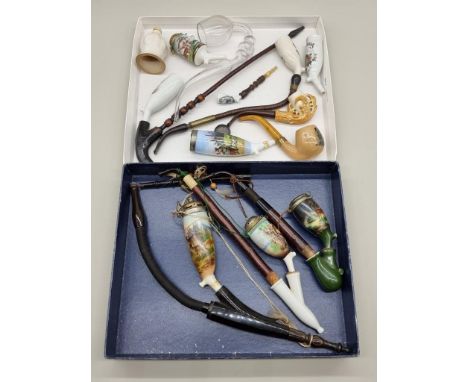 A collection of ceramic pipes.&nbsp; 