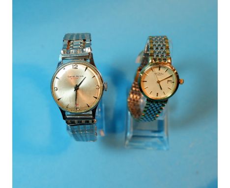A gent?s stainless steel Smiths Astral National 17 wrist watch and a lady?s Rotary wrist watch 