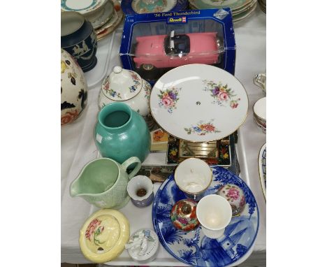 A 1960's Poole vase and decorative china; a "56 Ford Thunderbird" l-18 model car, boxed; royal memorabilia; etc. 