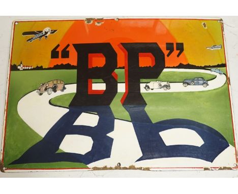 A BP roadway sign,43 cms wide x 31 cms high.