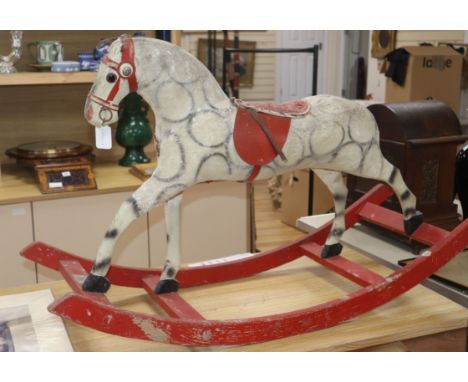 A vintage Stred rocking horse length 107cm