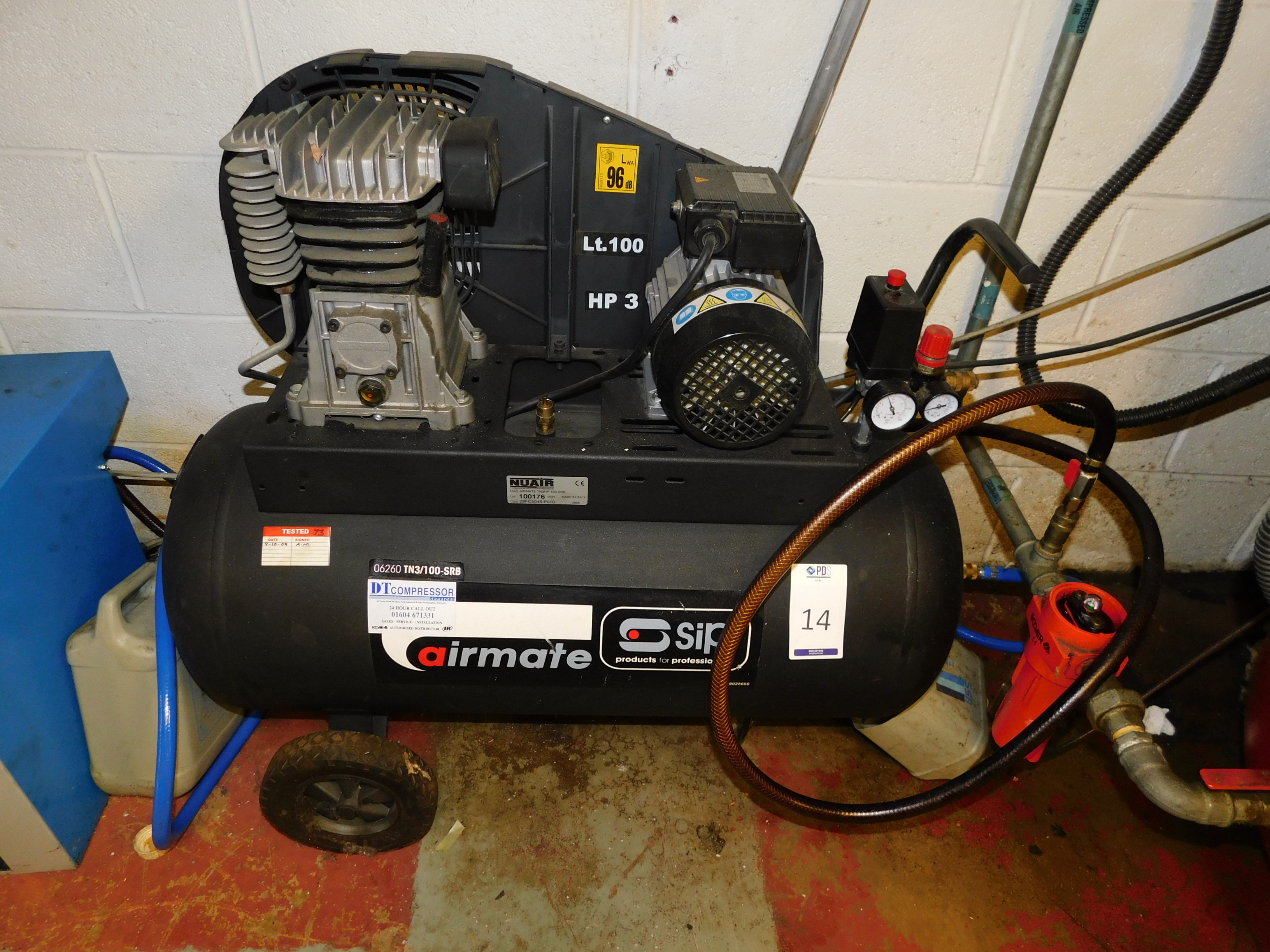 SIP Airmate Receiver Mounted Air Compressor (Located Northampton See General Notes for Full Add