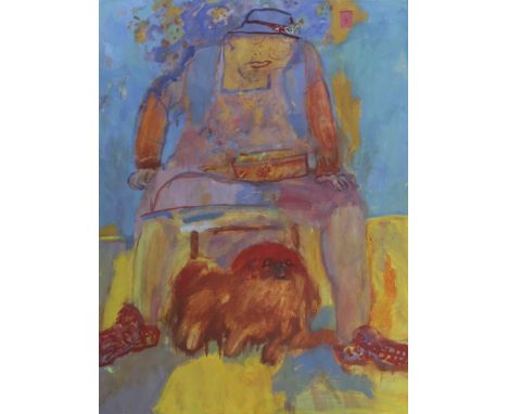 •BEN HARTLEY (1933-1996) PORTRAIT OF MISS PEKE-FREAN [sic] Gouache 67 x 51cm. * Possibly Miss Peek-Frean ++ Good condition