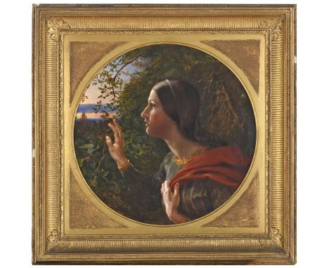 ATTRIBUTED TO BRITON RIVIERE, RA (1840-1920) PORTRAIT OF A YOUNG LADY, PROBABLY MARY ALICE DOBELL (1844-1931), THE ARTIST'S W