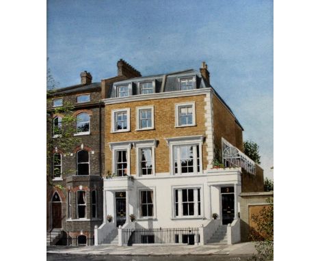 •JONATHAN PIKE (b.1949) A REGENCY TOWN HOUSE Signed and dated 88, watercolour and pencil 44.5 x 38cm. ++ Good condition