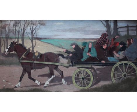 •ELEANOR BARBARA GEORGINA SHIFFNER (1896-1982) THE GOSSIPS Signed and inscribed on a label for the Campden Hill Club verso, o