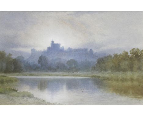 FRANCIS GEORGE COLERIDGE (1840-1925) WINDSOR IN THE MIST Signed, watercolour 33 x 51.5cm.; with four further watercolours by 