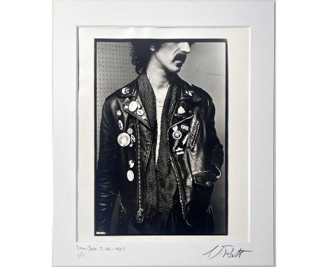 A 1/1 limited edition hand-printed photograph of Frank Zappa, NYC 16th April 1981. Taken by Virginia Turbett. Marked as a 1/1