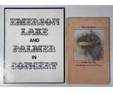 A UK first edition copy of Pete Sinfield - Under The Sky - A Collection of Lyrics and Poems (1974, Boydell Press) signed to f