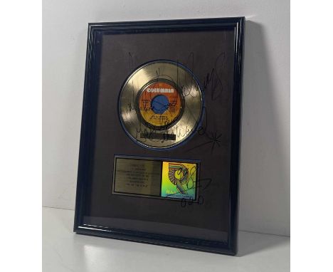 An original RIAA 'Gold Sales Award' presented to The Jackson to recognise sales of 1,000,000 copies of 'We Are The World'. Si