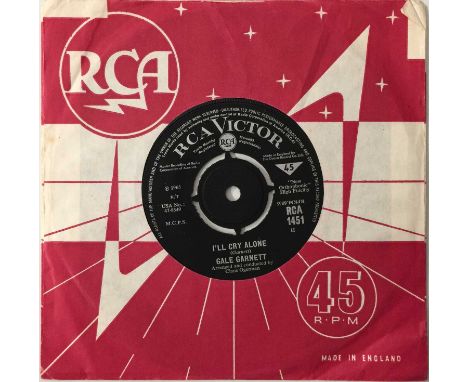 GALE GARNETT - I'LL CRY ALONE 7" (RCA VICTOR - RCA 1451). A scrumptious slice of Folk/Country here by Gale Garnett to include