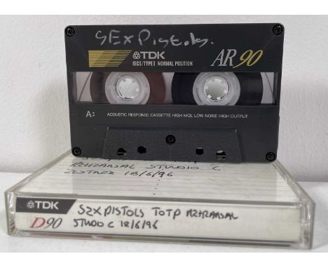 A TDK AR90 cassette tape with a recording of the Sex Pistols rehearsing for an appearance on Top of the Pops on 18th June 199