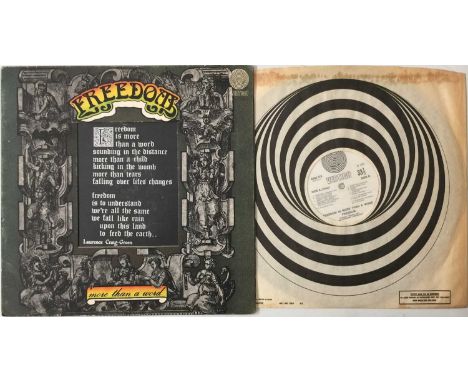 FREEDOM - FREEDOM IS MORE THAN A WORD LP (UK PSYCH/ PROG - VERTIGO SWIRL - 6360 072). A beautiful, original UK Vertigo swirl 