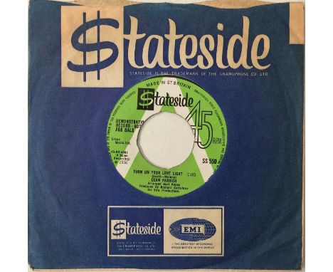 DEAN PARRISH - DETERMINATION C/W TURN ON YOUR LOVE LIGHT 7" (ORIGINAL UK DEMO - STATESIDE SS 550). Scarce double-header groov