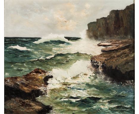   Georg Arnold-Graboné. 1896 München- 1982 Buchhof (Starnberg).   Sign. Rs. bet. "Aufkommender Sturm vor Capri". Öl/Lwd. 70 x