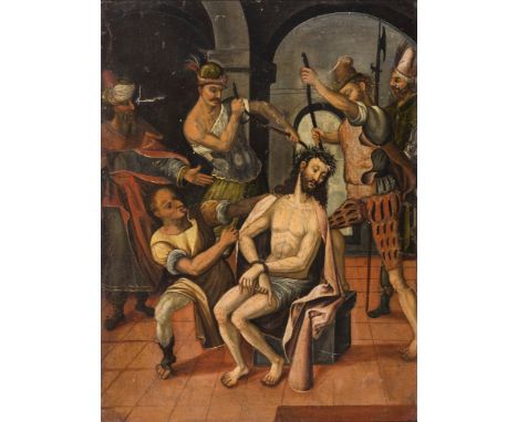  Kirchenmaler des 18./19. Jh.   Geißelung Christi. Öl/Lwd. 71,5 x 54 cm. R          