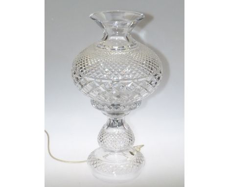 Large Waterford crystal table lamp and shade