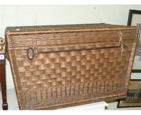 Vintage wicker trunk
