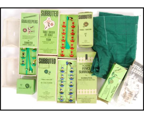 A collection of assorted vintage boxed Subbuteo table soccer sets to include; Ref 2 Everton team, C100 Ref 41 Liverpool team,