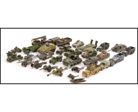 A collection of assorted Military related diecast models to include mostly Solido with vintage Dinky Toys and Corgi models pr