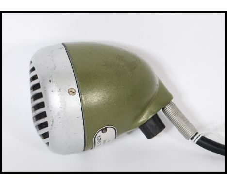 A Shure 520DX Green Bullet dynamic Harmonica microphone and original Shure cable.&nbsp;