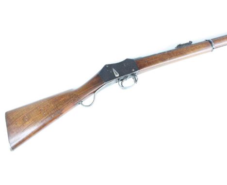 An Indian Martini Henry MK III .577/450 cabilbre rifle, the 83cm barrel with folding ladder sight marked JPR / EXR / 2238, ha