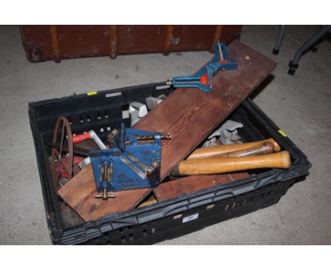 A tray of hand tools 