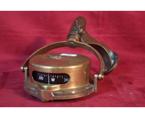 A brass compass 