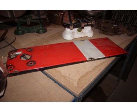 An enamel railway signal sign, 36" x 11¾" approx.