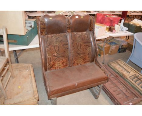 A vintage coach seat