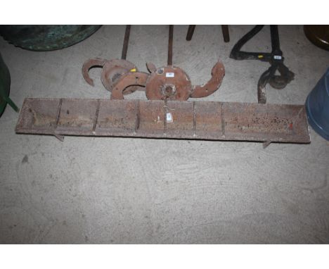 A cast iron trough, 53" long&nbsp;approx.