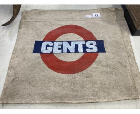 Two vintage London Underground toilet signs