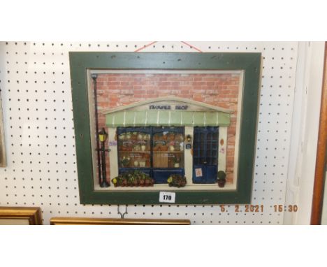 A framed model flower shop