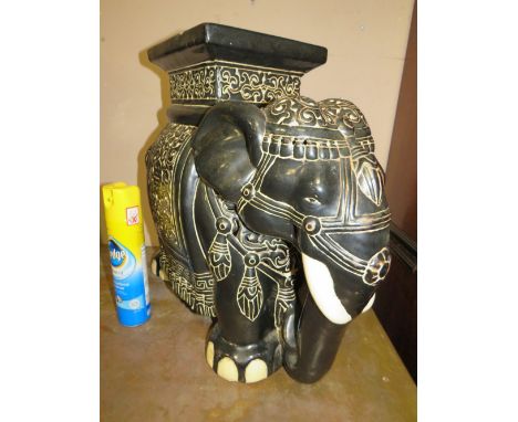 A LARGE CERAMIC ELEPHANT