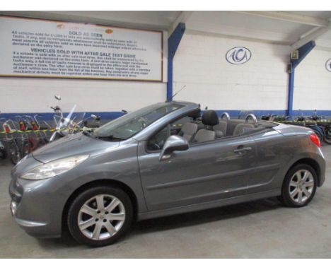 Make &amp; Model: Peugeot 207 Sport CCDate of Reg: LV58 EJFColour: Greycc: 1598MoT: 08-09-2021Fuel Type: PETROLMileage: 78kTr