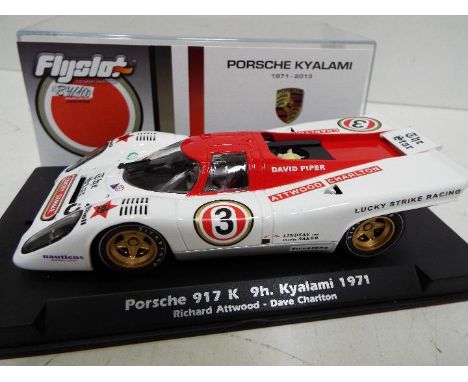 FlySlot - Slot Car model in 1:32 Scale - # 530018 Porsche 917 K 9h Kyalami 1971. Drivers where Attwood and Charlton. Appears 