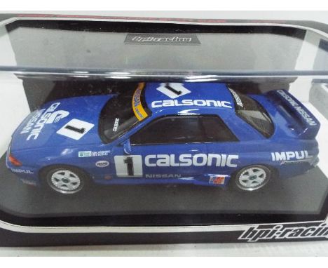 HPI Racing - Slot Car in 1:32 Scale - # 8531 Calsonic Skyline #1 1991 JTC. Appears mint in presentation case, with storage we