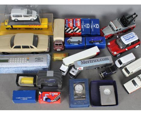 Corgi - Minichamps - Stahlberg - A collection of 10 x loose and 7 x boxed vehicle models in various scales and 2 x truck rela