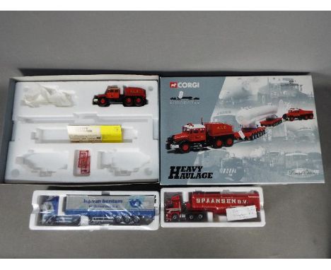 Corgi - 3 x incomplete 1:50 scale truck models, # 31013 Scammell Heavy Haulage set, the box only contains 1 x Scammell Contra